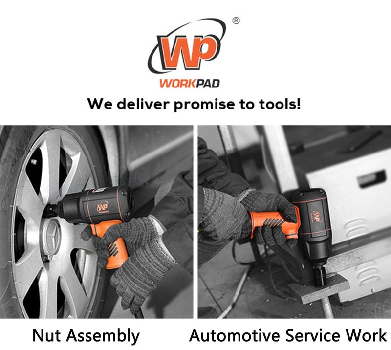 WP WORKPAD WORKPAD 1/2-Inch Composite Air Impact Wrench with Twin Hammers, Pneumatic Tools - Image 2